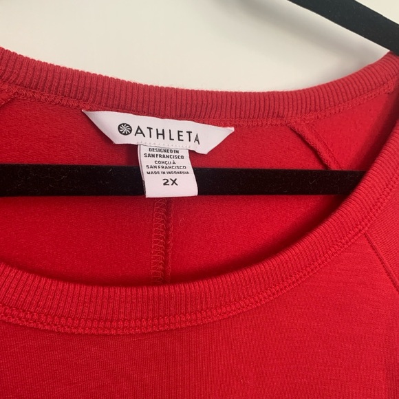 NWT Athleta Coaster Luxe Relaunch Sweatshirt in red - Picture 4 of 6